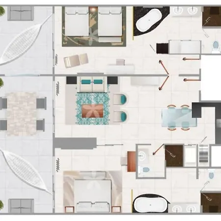 2 Bed 2 Bath Luxury Villa Suite